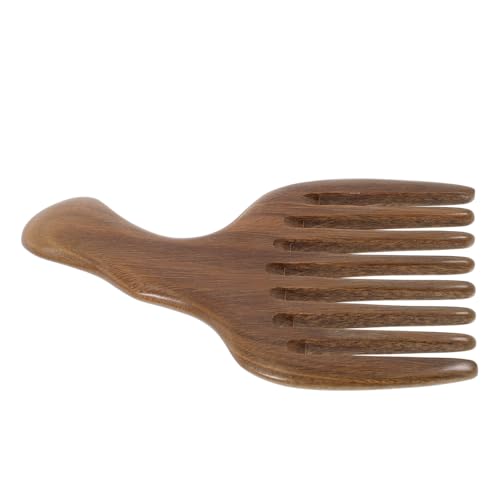 HAPINARY Holzkamm Mit Breiten Zähnen Für Männer Natürliches Schwarzes Haarstyling Entwirrer Tragbares Haarkämm-set von HAPINARY