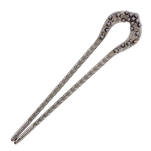 HAPINARY Vintage U-förmige Haarnadel Mit Perlenblatt Für Haarspangen Für Hochzeiten Und Partys Chinesisches Accessoire Für Stilvolle Frisuren von HAPINARY
