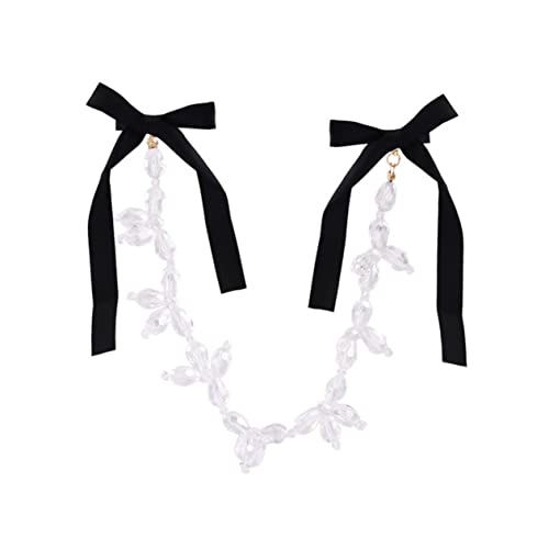 HAPINARY Haarnadel Rote Haaraccessoires Nicht Haarspangen Schnappen Reize Rote Haarspangen Bogenknoten Bögen Haarschmuck Für Mädchen in Der Schule Haarband Halskette Stift Zöpfe Black Stoff von HAPINARY