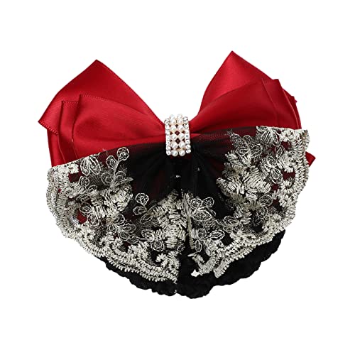 HAPINARY Haarnetz Haarspangen Für Damen Dutt Haarnetz Gehäkelte Snood-netz-brötchenabdeckung Geflochtene Haarspangen Haarknotennetz Haarnetz Für Polyester-spitze-strass-stahl-clip von HAPINARY