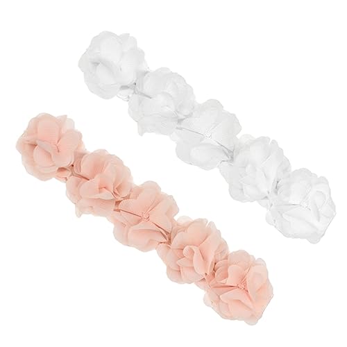 HAPINARY 2stücke Junge Mädchen Stirnband Haarband Blumen Stirnbänder Für Mädchen Kopftuch Kopfschmuck Haarschmuck Aus Elastischem Stoff Für Kleinkinder Und Junge Weiß Rosa von HAPINARY