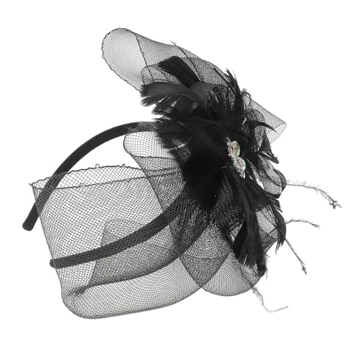 HAPINARY Netz-haarband Damen Schwarz Stereoskopischer Kopfschmuck Haaraccessoires Party Stirnband Accessoire Haarband Netzstoff von HAPINARY