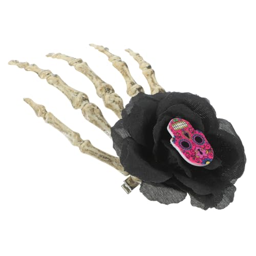 HAPINARY Deko Halloween-haarspangen Punk-haarspange Gothic-kopfschmuck Halloween-kostümzubehör Tag Der Toten Kopfbedeckung Skeletthände Knochenhaarspangen Damen Gotisch Plastik Ornamente von HAPINARY