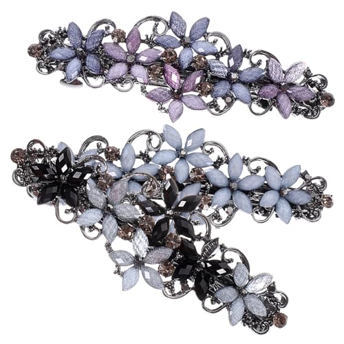 HAPINARY 3stücke Blumen Haarklammer Strass Haarspangen Für Frauen Haarspange Dekorative Haar Accessoires Für Alltag Party Büro Tanzen Shows von HAPINARY