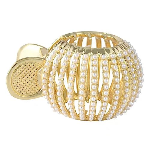 HAPINARY Goldene Klauenspange Für Pferdeschwanz Metallhaarspange Pferdeschwanzmanschette Haarspange Für Frauen von HAPINARY