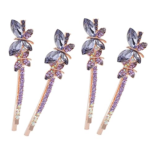 HAPINARY 2paare Schmetterling Haarspangen Mit Strass Für Damen Haarschmuck Party Hochzeit Accessoires Haarclips Für Mädchen Und Frauen von HAPINARY