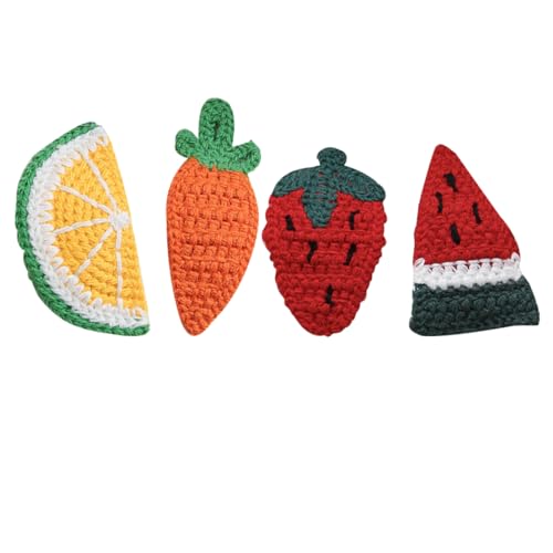 HAPINARY 4stücke Erdbeer Haarschmuck Fruchtige Haarspangen Aus Wolle Kinderhaarspangen Mit Erdbeerdesign Haarstyling-zubehör Haar Klammern Erdbeere von HAPINARY