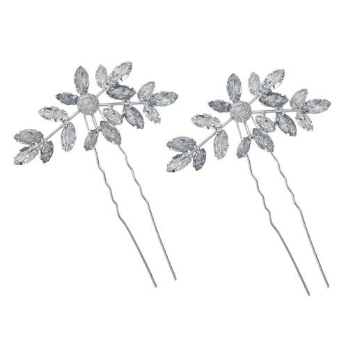 HAPINARY 2 Stück Strass-haarnadeln U-förmig Haarstab Für Hochzeit Brautkopfschmuck Haarschmuck Für Damen von HAPINARY