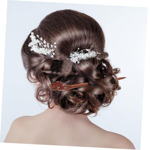 HAPINARY Haarstäbchen aus Hochwertigem Pfirsichholz für Damen Glatte Oberfläche Retro Stil Fester Sitz für Dutt und Hochsteckfrisur Eleganter Haarschmuck Passend zu Verschiedenen von HAPINARY