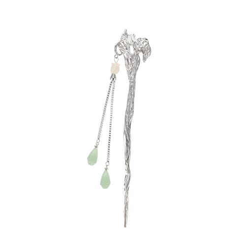 HAPINARY Haarstock Haarspangen für Damen Kopfbedeckungen für Damen Haarklammer Haarnadel Tiara chinesischer Haarstab Haarstäbchen für langes Haar Jade-Anhänger Haarschmuck von HAPINARY