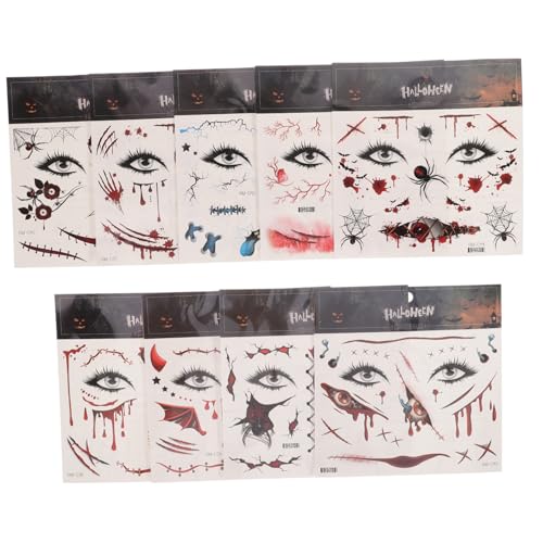 HAPINARY Narben-tattoos Für Halloween Temporäre Hauttattoos Aufkleber Für Körper Und Gesicht Echt Aussehend Make-up-accessoire von HAPINARY