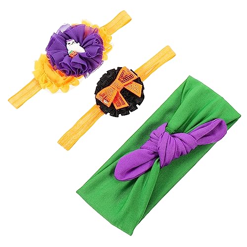 HAPINARY Halloween-stirnband-set Für Kleinkinder 3er-pack Weiche Baby-haarbänder Festival-baby-haar-accessoires Für Neugeborene Kleinkinder Party-kopfschmuck von HAPINARY