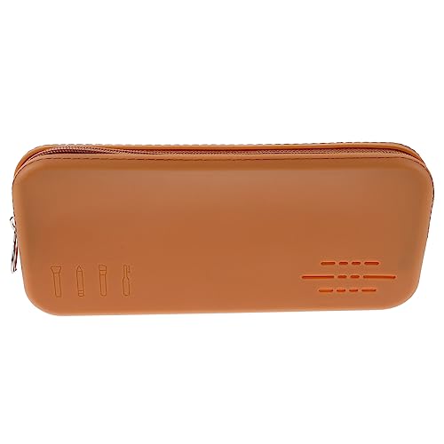 HAPINARY Reise Kosmetik Organizer Tragbare Make-up Pinsel Halterung Silikon Tasche Für Lippenstifte Und Kosmetik Für Kompakt Und Leicht Mit Sicherem Zipperverschluss Braun von HAPINARY