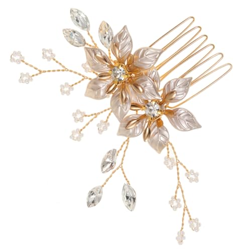 HAPINARY Hanfu Haarschmuck Brautjungfer Funkelnd Party Tiara Braut Schärpe Seitlicher Haarkamm Brautschleier Kopfbedeckung Haarschmuck Für Die Hochzeit Kleid Braut- Metall-strass-kunststoff von HAPINARY