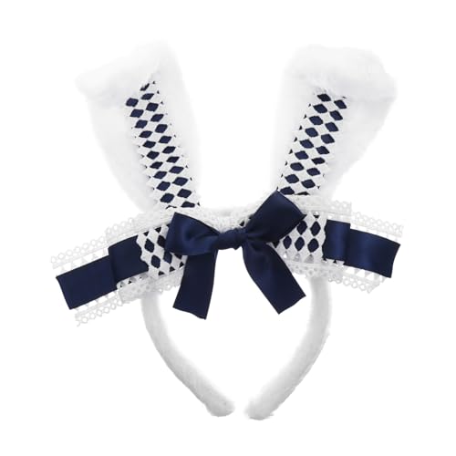 HAPINARY Kaninchenohren Haarreif Mit Schleife Lustiges Bunny Cosplay Kostüm Zubehör Für Halloween Ostern Kostümpartys Und Fotografie Für Damen Und Mädchen von HAPINARY