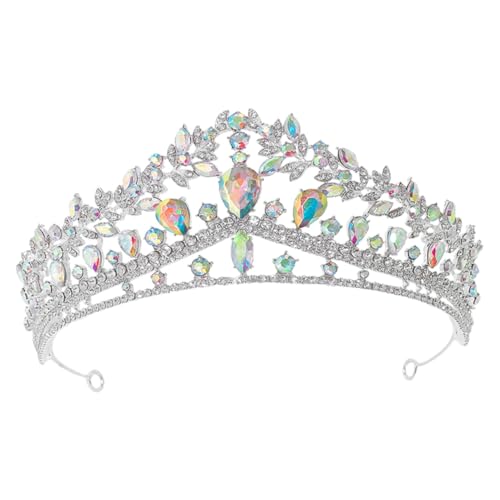 HAPINARY Hochwertige Braut Tiara mit Funkelnden Strasssteinen Langlebiger Zinklegierung Leichter Haarschmuck für Damen für Hochzeit Abendveranstaltung und Party Komfortabel Ganztägig von HAPINARY