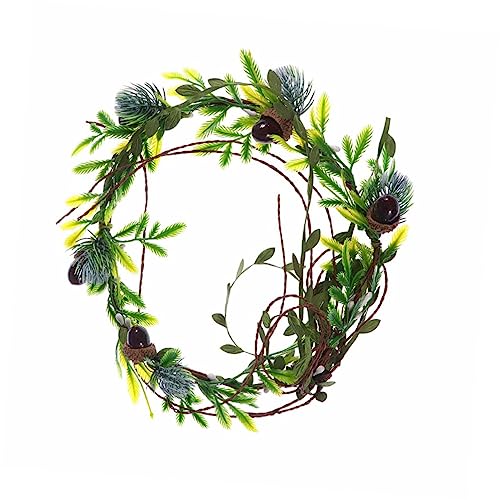 HAPINARY Brautblumen-stirnband Perlengirlande Hochzeitskopfbedeckung Waldhaarkranz Christbaumschmuck Braut Kopfschmuck Boho-stirnband Strandresort Kiefernzapfen Haarschmuck von HAPINARY