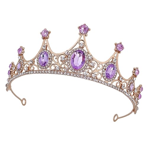 HAPINARY Hochzeitskrone Im Barockstil Tiara Für Damen Brautkrone Mit Strass Kopfbedeckung Für Hochzeit Verlobungsparty Hochzeitsfoto von HAPINARY