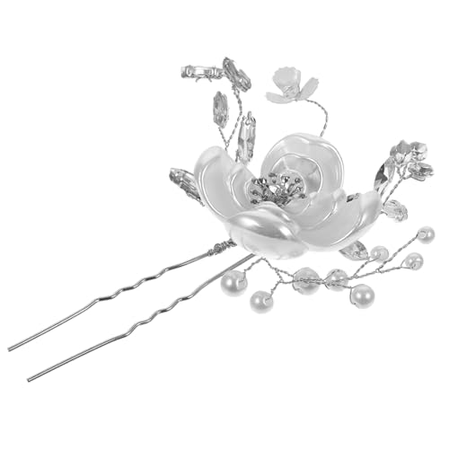 HAPINARY Haarschmuck für Damen Hochzeit Haarnadeln Braut Haarspange hochzeitshaar schmuck wedding hair accessories weißes Stirnband Haarklammer Kristall-Haarschmuck Hochzeit Haarspangen von HAPINARY