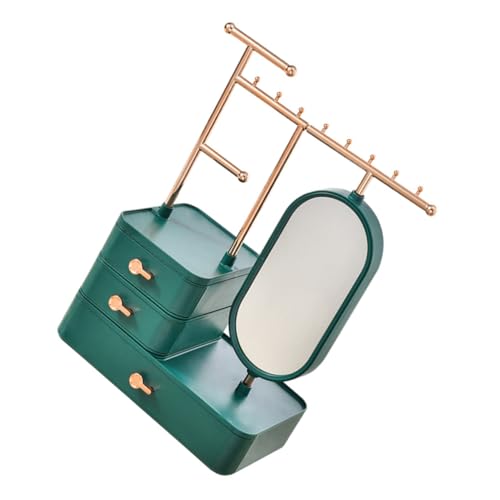 HAPINARY Kasten Kosmetische Organizer Für Make-up-pinsel Perlen Für Make-up-pinselhalter Make-up-koffer-organizer Schmucktablett Tasche Make-up-behälter Plastik Dark Green von HAPINARY