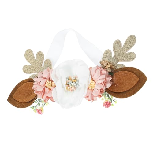 HAPINARY Hirschgeweih Stirnband Für Kleinkinder Elastisch Und Leicht Mit Geweih Und Elchohren-dekoration Bequem Zu Tragen von HAPINARY