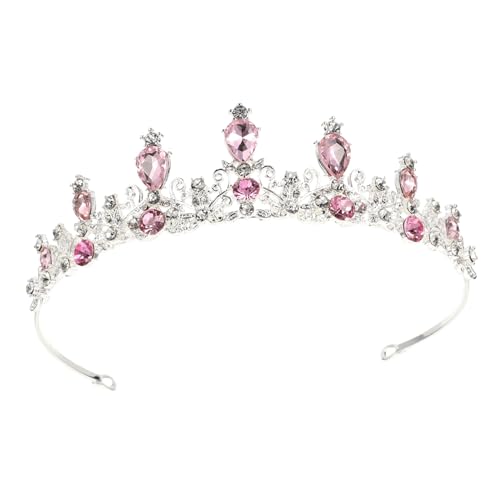 HAPINARY Kindergeburtstags Krone Tiara für Mädchen Barock Strassbesetztes Braut Haarband Langlebige Legierung Geeignet für Hochzeit Party für Prinzessin und Fest von HAPINARY