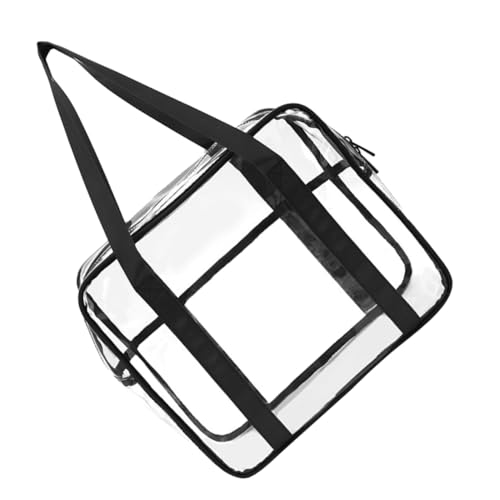 HAPINARY Klare PVC Kosmetiktasche mit Reißverschluss Große Transparente Make Up Aufbewahrungstasche Leicht und Strapazierfähig für Reisen und Alltag für Damen und Mädchen von HAPINARY