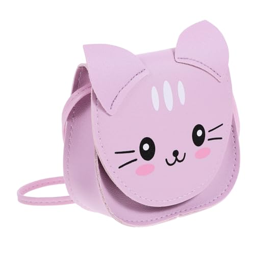 HAPINARY Kleine Handtasche Katze Umhängetasche Pu-Leder Tasche Für Teenager Mit Cartoon-Katzen-Design Geräumig Für Schlüssel Und Lippenstifte von HAPINARY