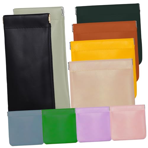 HAPINARY 10stücke Kleine Kosmetiktasche Aus Pu Für Damen Reise Make-up Tasche Mit Reißverschluss Kleine Beuteltasche Zum Aufbewahren Von Kosmetika Und Kleinigkeiten von HAPINARY