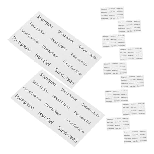 HAPINARY 12 Bögen Badezimmeraufkleber Klebeetiketten Kosmetiketiketten Hautpflegeaufkleber Selbstklebend von HAPINARY