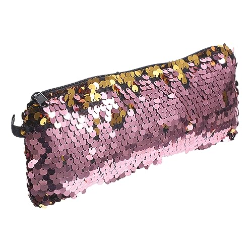 HAPINARY Make-up-Tasche Reißverschlusstasche Kosmetiktasche Für Damen Tragbare Aufbewahrungstasche Mit Pailletten Reise-Make-up-Tasche Aus Polyester von HAPINARY