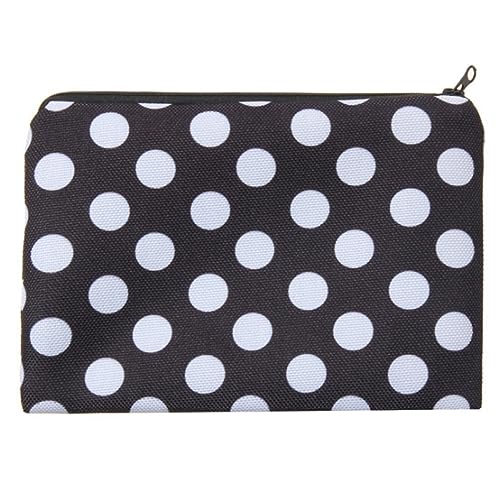 HAPINARY Kosmetiktasche Mit Weißen Runden Punkten Für Damen Und Mädchen Tragbare Make-up-Tasche Kosmetik Organizer Tasche von HAPINARY