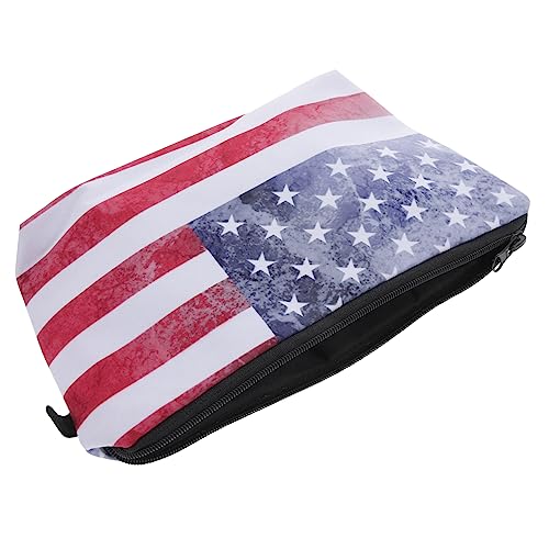 HAPINARY Kosmetiktasche mit Flagge amerikanische Flagge zwiebelschneider Wiederverwendbare Bleistifttasche Wiederverwendbare Stifttasche Make-up-Taschen Schminktasche mit Reißverschluss 3D von HAPINARY