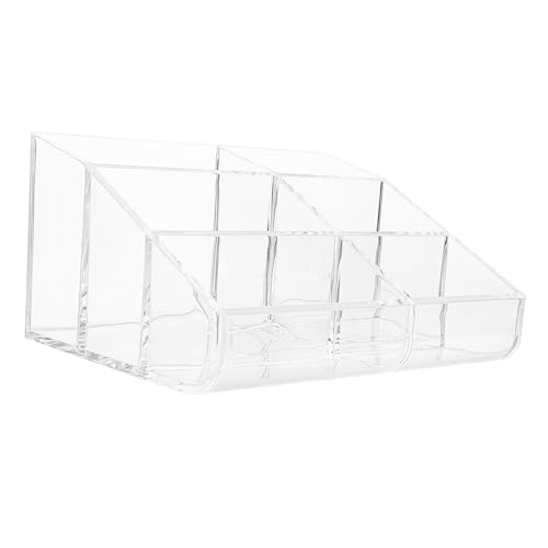 HAPINARY Kosmetik-aufbewahrungsbox Mit Fächern Aus Acryl Desktop Make-up Organizer Für Schminktisch Und Badezimmer Transparenter Kosmetik-organizer Mit Abgeschrägten Seiten Für Ordnung von HAPINARY