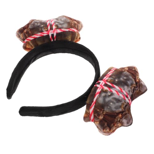 HAPINARY Krabben-stirnband Für Kinderkostüm-zubehör Plüschtier-meeres-haarband Lustige Kopfbedeckung Für Cosplay-partys Spa-haarband Gesichtswasch-stirnband von HAPINARY