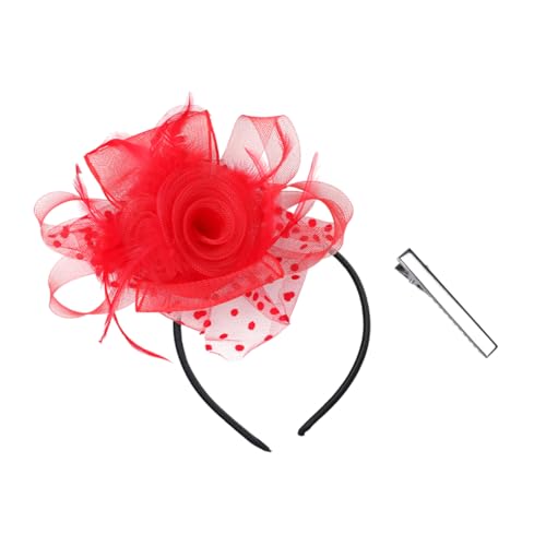 HAPINARY Haarband Aus Rosenblumenform Für Damen Party-kopfschmuck Kreative Kopfbedeckung Rot Für Halloween Und Festivals von HAPINARY