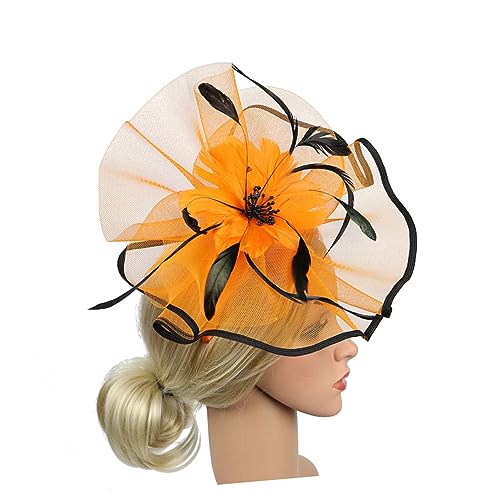 HAPINARY Feder-haarreif Mit Großem Blumen-design Leichtes Stirnband Aus Feder-material Als Party-kopfschmuck Für Damen von HAPINARY