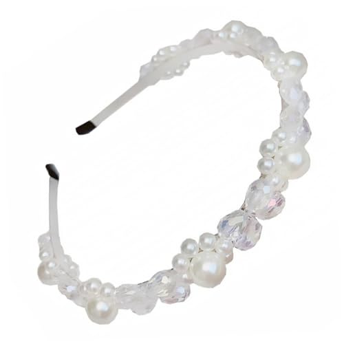 HAPINARY Kristall Haarreif Damen Elegantes Leichtes All match Haar accessoire mit Perlenverzierung Chic und Schlicht Modisches Stirnband für Alltag und Besondere Anlässe von HAPINARY