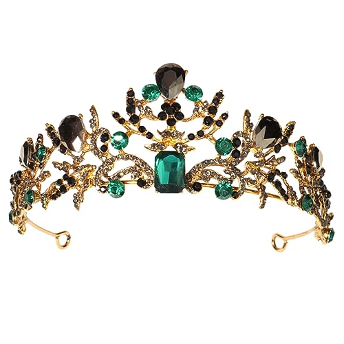 HAPINARY Kristallkrone Braut Tiara mit Bunten Strasssteinen Modisches Schmuck Accessoire für Hochzeit Party Geburtstag Verformungsfest und Vielseitig Einsetzbar von HAPINARY