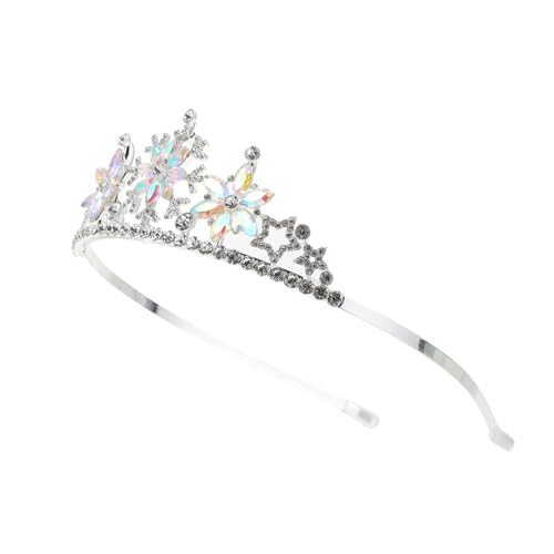 HAPINARY Krone Haarreif Alloy Schneeflocke Silbernes Geburtstags Party Haarschmuck für Mädchen Bequemes Cosplay Stirnband Festliches Kopfschmuck Zubehör von HAPINARY