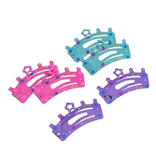 HAPINARY 12stücke Mädchen Haarspangen Mit Krone Bunte Haaraccessoires Für Mädchen Kleinkinder Und Teenager Für Frisur Zufällige Farben Hochwertiges Mit Lackierung von HAPINARY