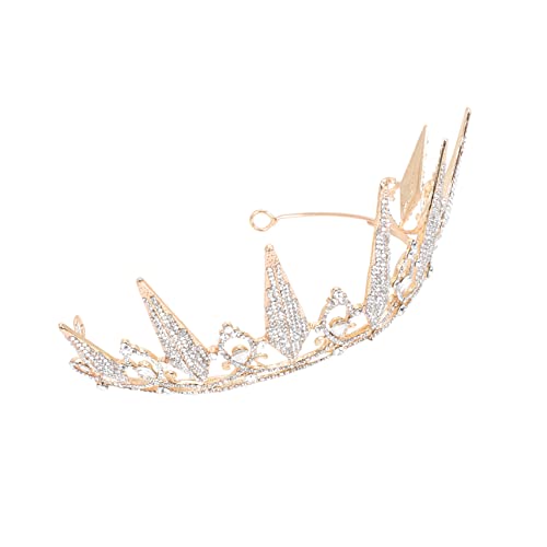 HAPINARY Strass Krone Tiara Braut Kopfschmuck Hochzeit Diademe Retro Prinzessin Haarband Kristall Zirkonia Voller Strasssteine für Frauen Mädchen Party Bankett Halloween Fotoaktivitäten von HAPINARY