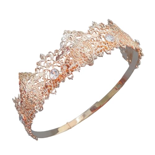 HAPINARY Kronendekoration Tiara Requisite Brautkrone Handgefertigte Krone Haarschmuck Krone Kopfschmuck Performance Show Krone Zarte Krone Dekor Brautkrone Haarkrone Krone Aus von HAPINARY