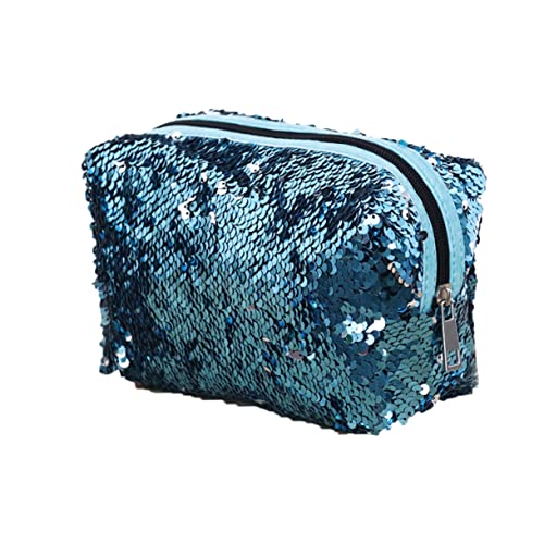 HAPINARY glänzende Kosmetiktasche schminktasche Make-up-Taschen Glitzer-Kosmetiktasche Kosmetiktaschen mit Pailletten Make-up-Organizer-Tasche tragbar Handtasche Fräulein von HAPINARY