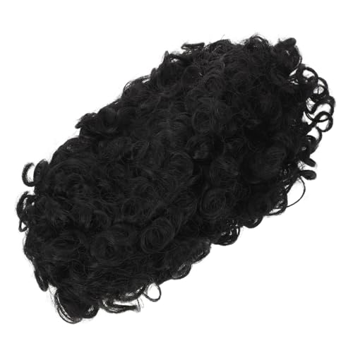 HAPINARY Kurz Afro Locken Perücke Damen Schwarz Kurze Synthetische Afro Haarteil Für Alltag Cosplay Halloween Leicht Tragbar Realistische Locken von HAPINARY