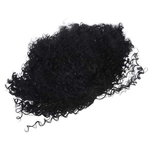 HAPINARY Kurze Afro Lockenperücke Damen Synthetisch Hitzebeständig Modisch Vielseitig für Kostümpartys Cosplay Alltag Schwarzes Disco Style von HAPINARY