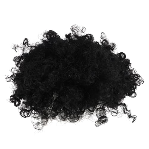 HAPINARY Kurze Afro Lockenperücke Damen Synthetische Natürliche Optik Verstellbarer Kordelzug Fester Sitz für Cosplay Kostümpartys Voluminöse Hitzebeständige Faser Schwarzer Farbton HAPINARY Kurze Afro Lockenperücke Damen Synthetische Natürliche Optik Verstellbarer Kordelzug Fester Sitz für Cosplay Kostümpartys Voluminöse Hitzebeständige Faser Schwarzer Farbton von HAPINARY