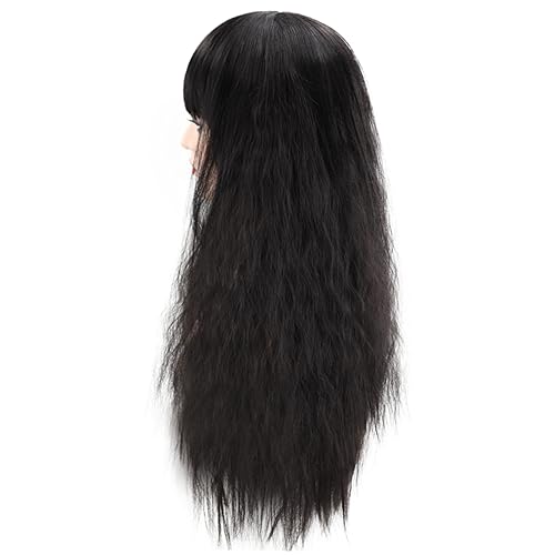 HAPINARY Curly Wig Für Damen Lange Lockige Perücke Mit Natürlichem Look Für Party Cosplay Und Alltag Corn Perm von HAPINARY