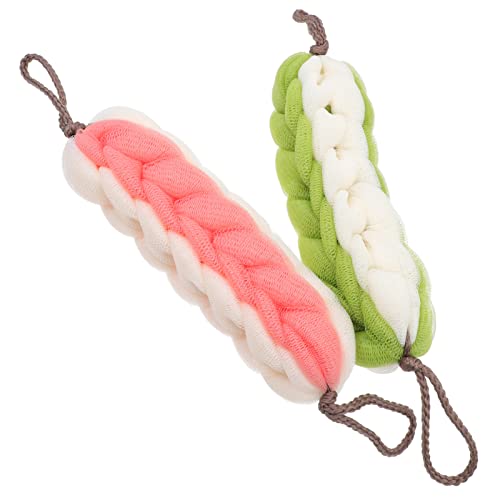 HAPINARY 2stücke Badepeelingtuch Duschpeelingtuch Rückenbadetuch Rückenduschtuch Handtuch Zum Baden Aus Pe-material Für Ganzkörperpeeling Und Körperwaschung Mit Langem Band Für von HAPINARY