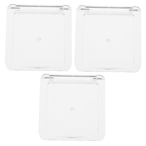 HAPINARY 3stücke Transparente Kosmetikteller-box Quadratisch Leere Lidschatten-palette Für Reise Platzsparende Make-up-etui Kosmetikteller Zur Aufbewahrung Lidschatten von HAPINARY